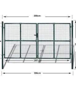 Garden Mesh Gate Fence Door Wall Grille 289 x 200 cm / 306 x 250 cm