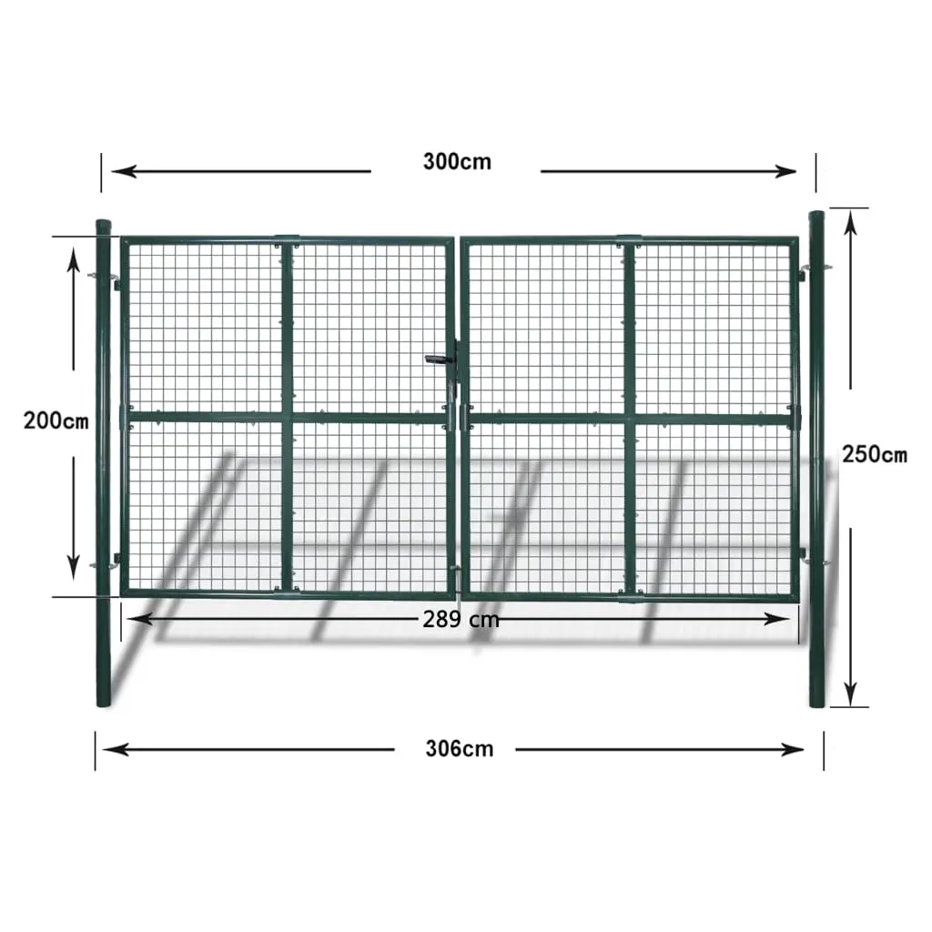 Garden Mesh Gate Fence Door Wall Grille 289 x 200 cm / 306 x 250 cm