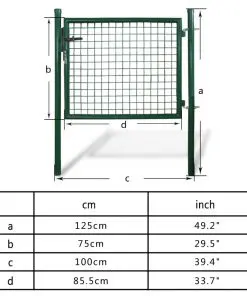 Garden Mesh Gate Fence Door Wall Grille 85.5 x 75 cm / 100 x 125 cm