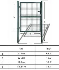 Garden Mesh Gate Fence Door Wall Grille 85.5 x 125 cm / 100 x 175 cm