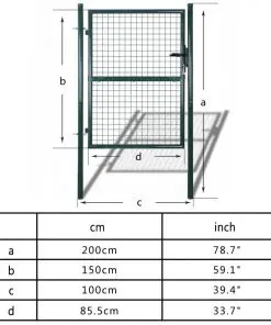 Garden Mesh Gate Fence Door Wall Grille 85.5 x 150 cm / 100 x 200 cm