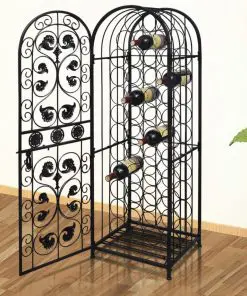 vidaXL Wine Rack for 45 Bottles Metal