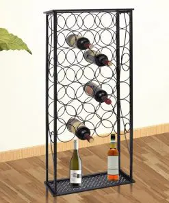 vidaXL Wine Rack for 28 Bottles Metal