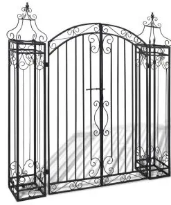 vidaXL Ornamental Garden Gate Wrought Iron 122×20.5×134 cm