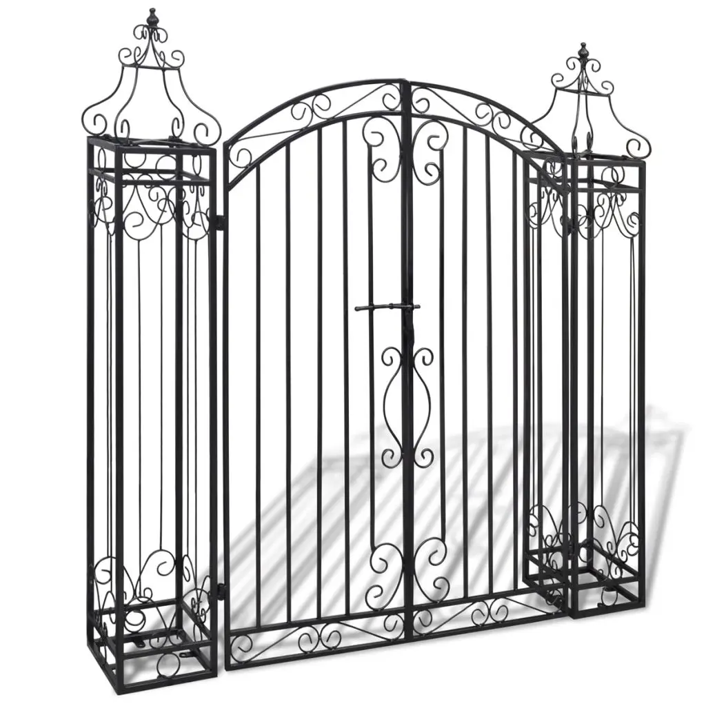 vidaXL Ornamental Garden Gate Wrought Iron 122×20.5×134 cm