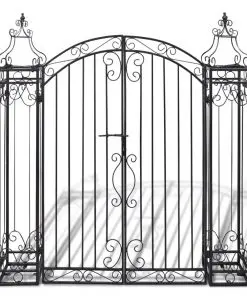 vidaXL Ornamental Garden Gate Wrought Iron 122×20.5×134 cm
