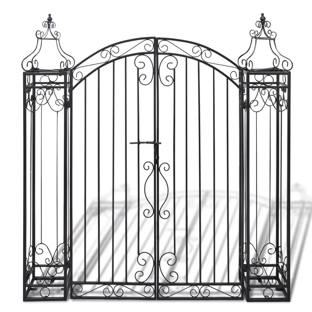vidaXL Ornamental Garden Gate Wrought Iron 122×20.5×134 cm