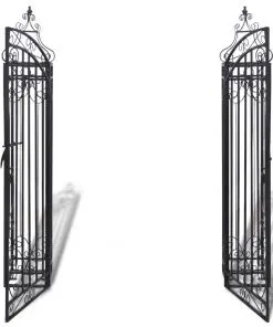 vidaXL Ornamental Garden Gate Wrought Iron 122×20.5×134 cm