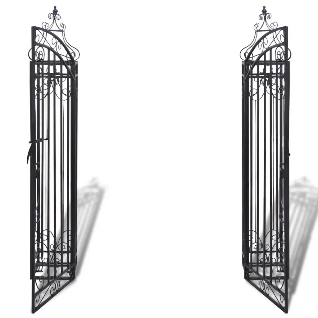 vidaXL Ornamental Garden Gate Wrought Iron 122×20.5×134 cm