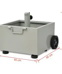 vidaXL Outdoor Umbrella Stand Plant Pot Grey