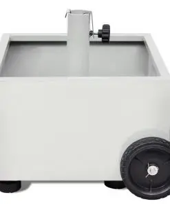 vidaXL Outdoor Umbrella Stand Plant Pot White