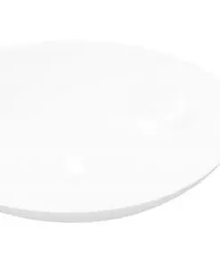 vidaXL Luxury Ceramic Basin Oval-shaped Sink White 40 x 33 cm