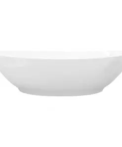 vidaXL Luxury Ceramic Basin Oval-shaped Sink White 40 x 33 cm