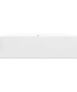 vidaXL Luxury Ceramic Basin Rectangular Sink White with Faucet Hole