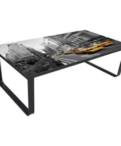 vidaXL Coffee Table with Glass Top Rectangular
