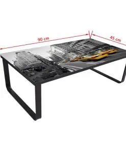vidaXL Coffee Table with Glass Top Rectangular