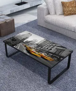 vidaXL Coffee Table with Glass Top Rectangular