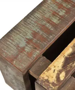 vidaXL Coffee Table with 4 Wheels Reclaimed Wood