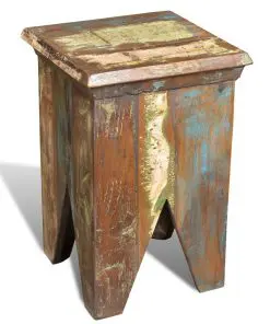 vidaXL Stool Solid Reclaimed Wood