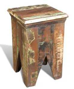 vidaXL Stool Solid Reclaimed Wood