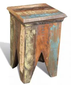 vidaXL Stool Solid Reclaimed Wood