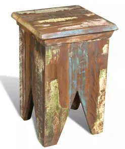 vidaXL Stool Solid Reclaimed Wood