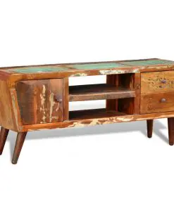 Reclaimed Wood TV Cabinet 1 Door 2 Drawers