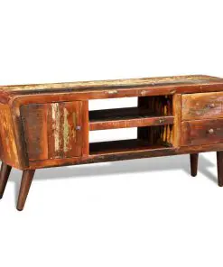 Reclaimed Wood TV Cabinet 1 Door 2 Drawers