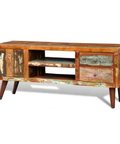 Reclaimed Wood TV Cabinet 1 Door 2 Drawers