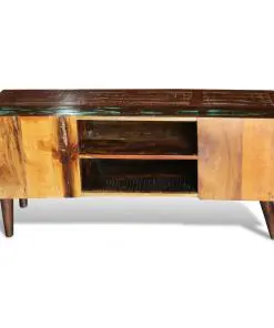 Reclaimed Wood TV Cabinet 1 Door 2 Drawers