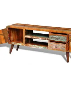 Reclaimed Wood TV Cabinet 1 Door 2 Drawers