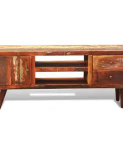 Reclaimed Wood TV Cabinet 1 Door 2 Drawers