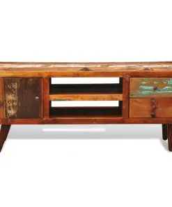 Reclaimed Wood TV Cabinet 1 Door 2 Drawers