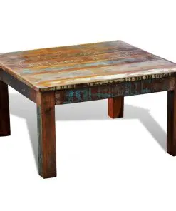 vidaXL Coffee Table Square Reclaimed Wood