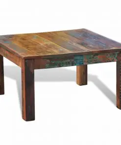 vidaXL Coffee Table Square Reclaimed Wood