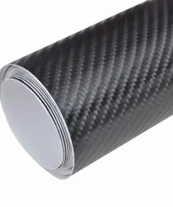 vidaXL Carbon Fiber Vinyl Car Film 4D Black 152 x 200 cm