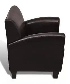 vidaXL Sofa Chair Dark Brown Faux Leather