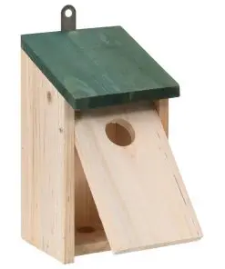Bird House Nesting Box Wood 4 pcs