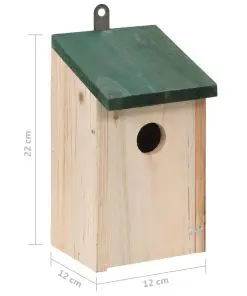 Bird House Nesting Box Wood 4 pcs