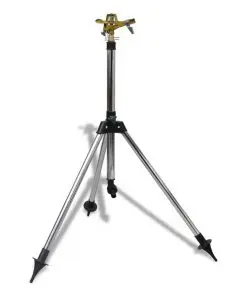vidaXL Impulse Sprinkler Garden Watering Zinc on Tripod Base