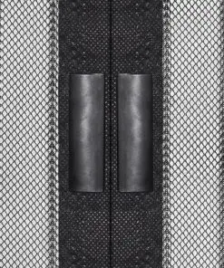 vidaXL Insect Door Curtain 210 x 100 cm 2 pcs Magnet Black