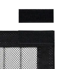 vidaXL Insect Door Curtain 210 x 100 cm 2 pcs Magnet Black