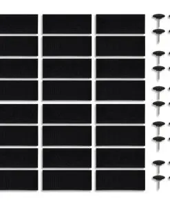 vidaXL Insect Door Curtain 210 x 100 cm 2 pcs Magnet Black