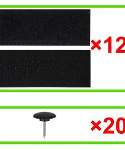 vidaXL Insect Door Curtain 210 x 100 cm 2 pcs Magnet Black