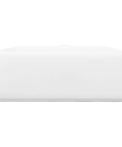 vidaXL Ceramic Basin Square with Overflow and Faucet Hole 41 x 41 cm