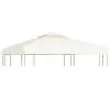vidaXL Waterproof Gazebo Cover Canopy 310 g / m² Cream White 3 x 3 m