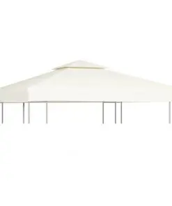 vidaXL Waterproof Gazebo Cover Canopy 310 g / m² Cream White 3 x 3 m