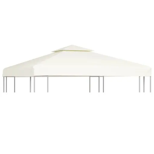 vidaXL Waterproof Gazebo Cover Canopy 310 g / m² Cream White 3 x 3 m