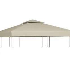 Water-proof Gazebo Cover Canopy Replacement 310 g / m² Beige 3 x 3 m