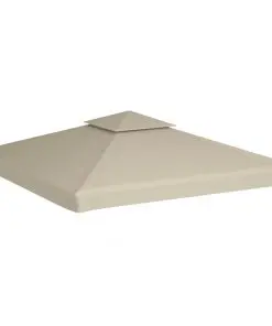 Water-proof Gazebo Cover Canopy Replacement 310 g / m² Beige 3 x 3 m